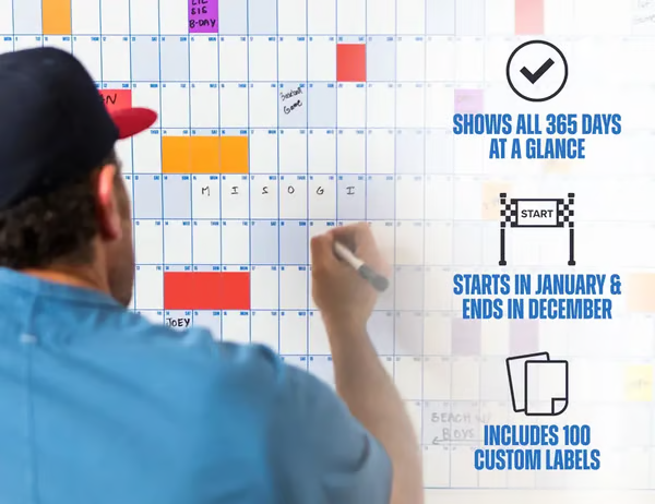 📅2026 Wall Calendar - Flexible Dry-Erase Material ✍️Design Your Amazing Year!🏃