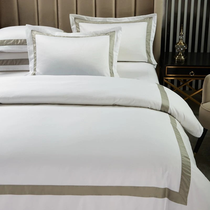 Vera Hotel Border Egyptian Cotton Bedding Set