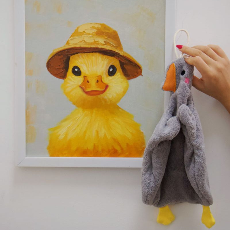 Cute Duck Hanging Hand Towel Set
