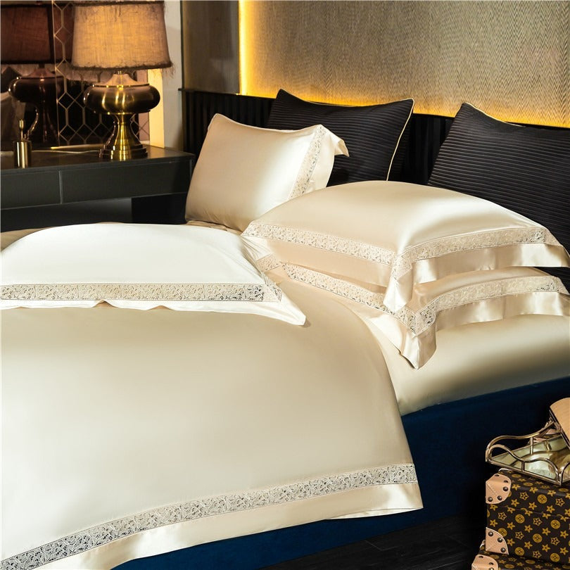 Willa Gold Modern Egyptian Cotton Satin Bedding Set