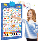 🚀2025 New Talking Wall Chart for Kids – English & Spanish Learning Poster with Songs, ABCs, Numbers, Animal words & Piano