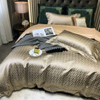 Talia Gold Egyptian Cotton Satin Bedding Set