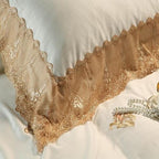 Karlena Oriental Embroidered Luxury Egyptian Cotton Bedding Set