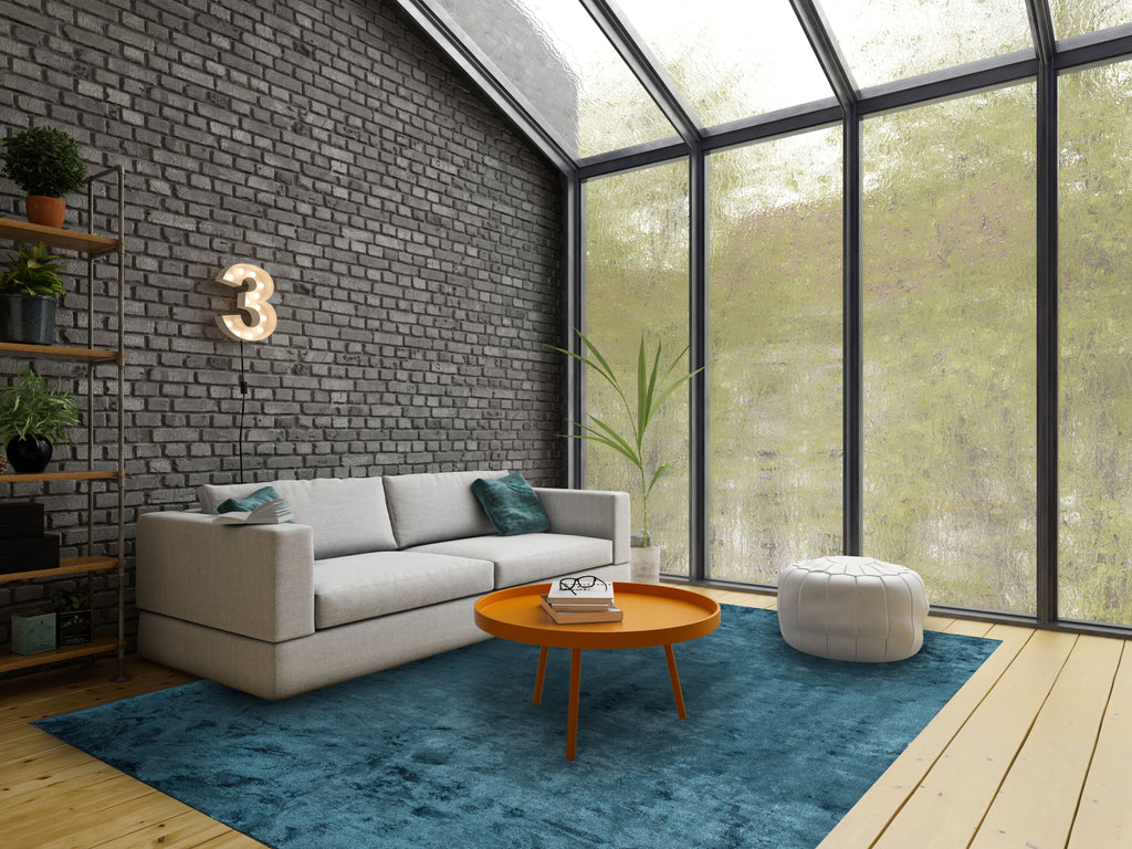 Plain Petrol Rug