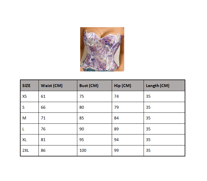 🌟 Women's Embroidered Tummy Control Corset