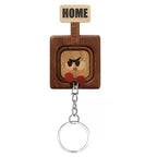 "HOME&OUT" Magnetic Solid Wood Keychain