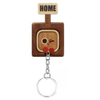 "HOME&OUT" Magnetic Solid Wood Keychain