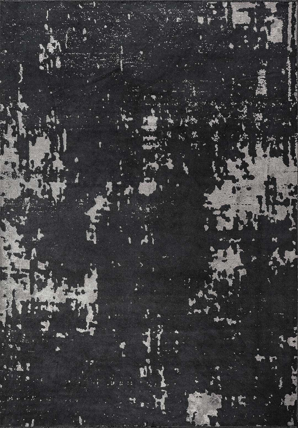 Verona Light Grey - Matte Black Rug