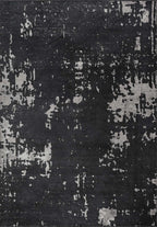 Verona Light Grey - Matte Black Rug