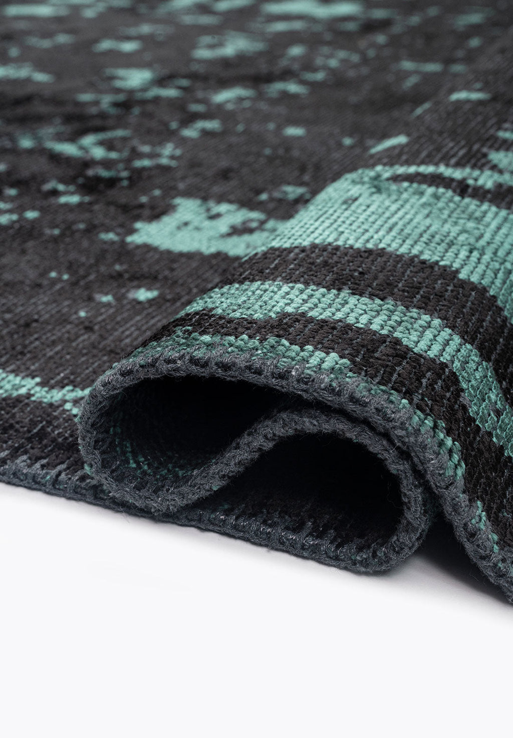 Verona Dark Green - Black Rug