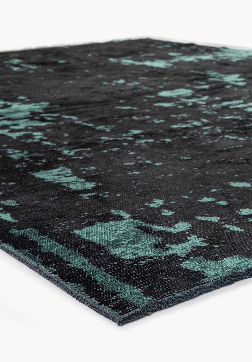Verona Dark Green - Black Rug