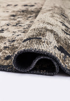 Verona Matte Black - Beige Rug
