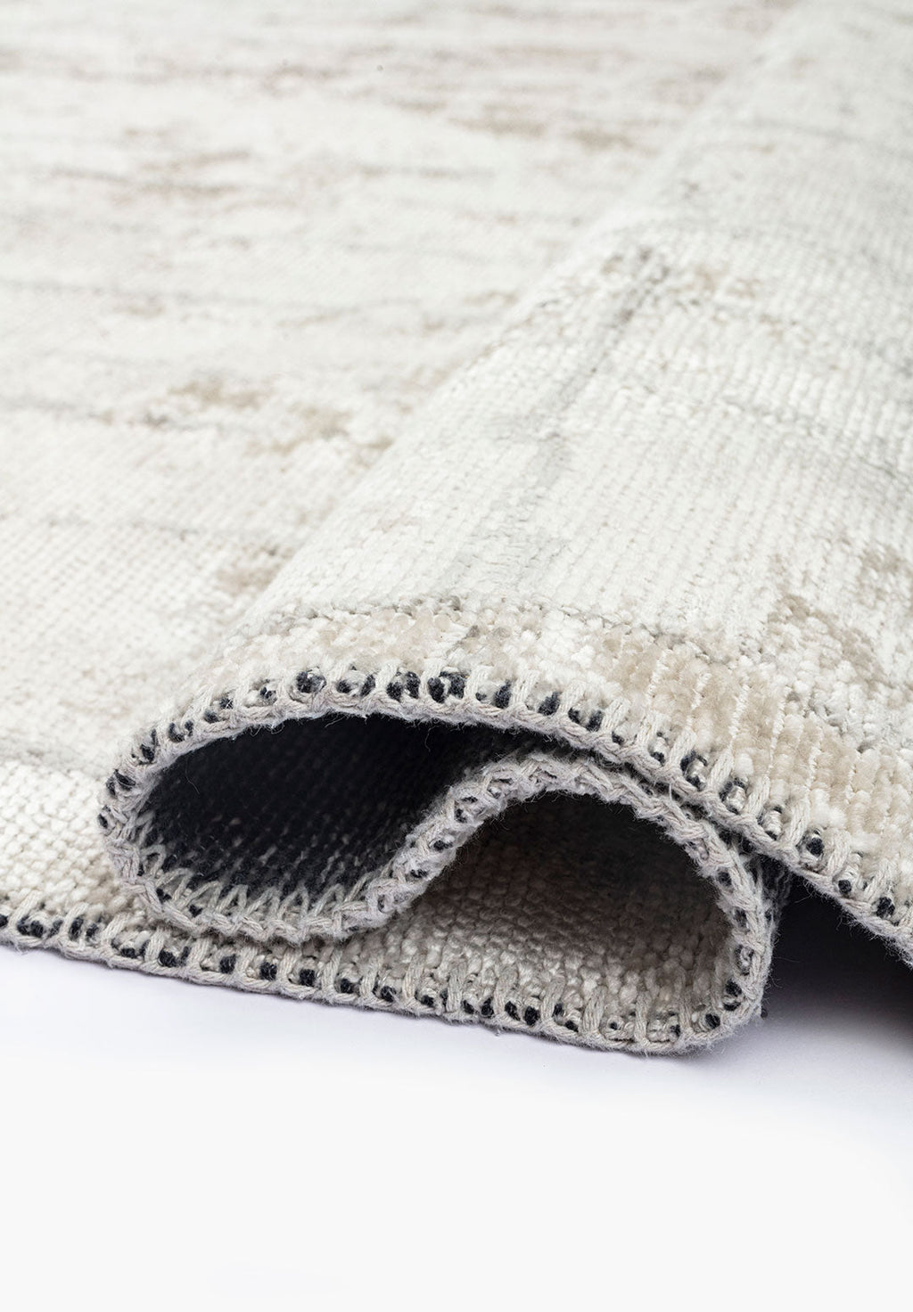 Pisa Light Grey - White Rug