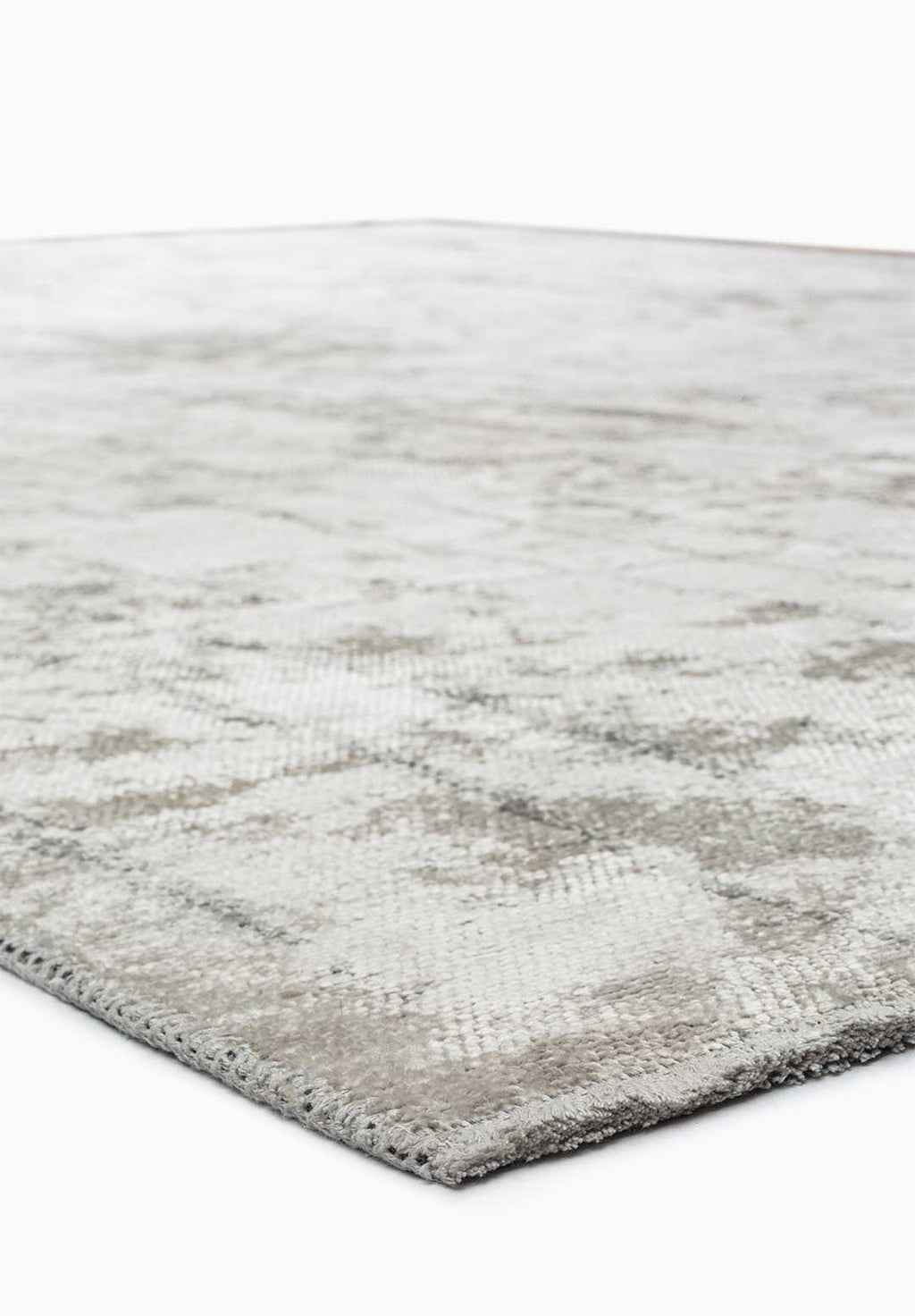 Pisa Light Grey - White Rug