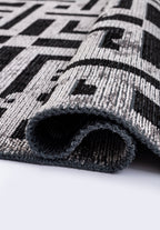 Rome Black - Light Grey Rug
