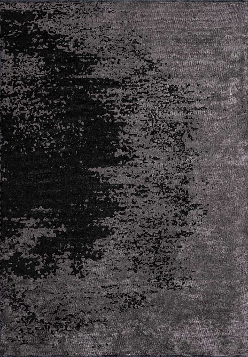Milan Dark Grey - Black Rug