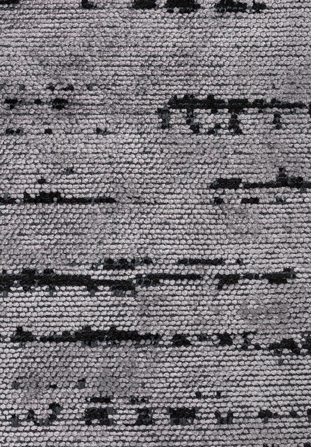 Como Light Grey - Black Rug