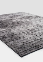Como Light Grey - Black Rug