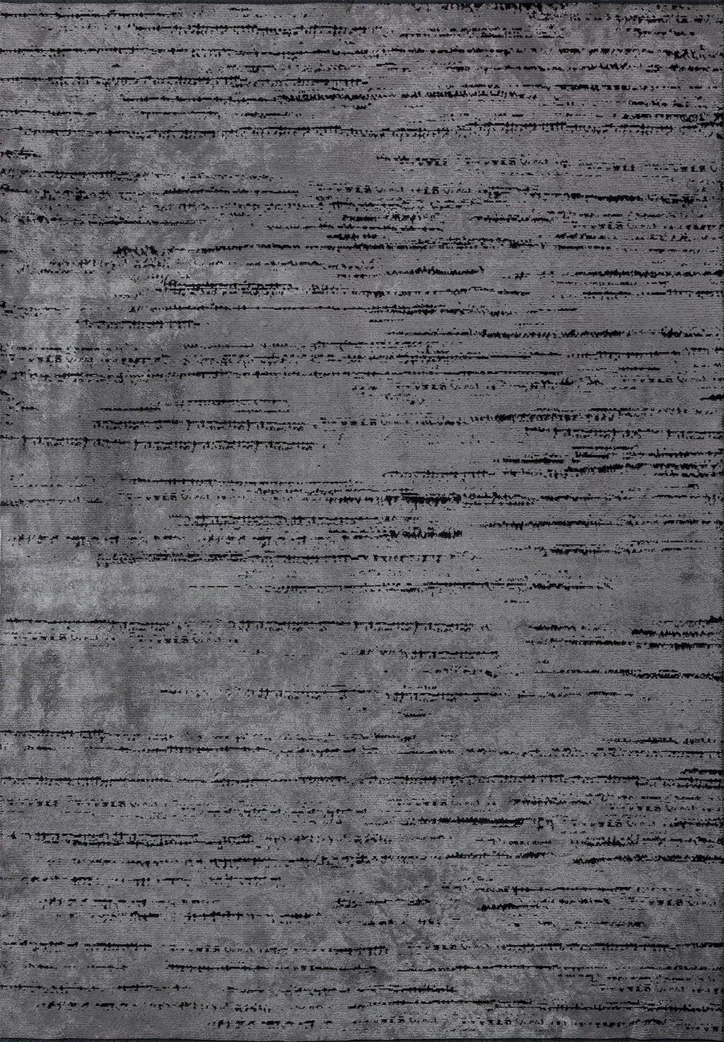 Como Light Grey - Black Rug