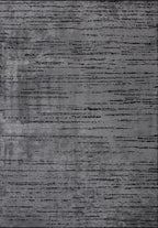 Como Light Grey - Black Rug