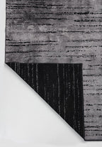 Como Light Grey - Black Rug