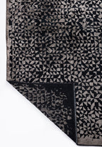 Bologna Matte Black - Beige Rug