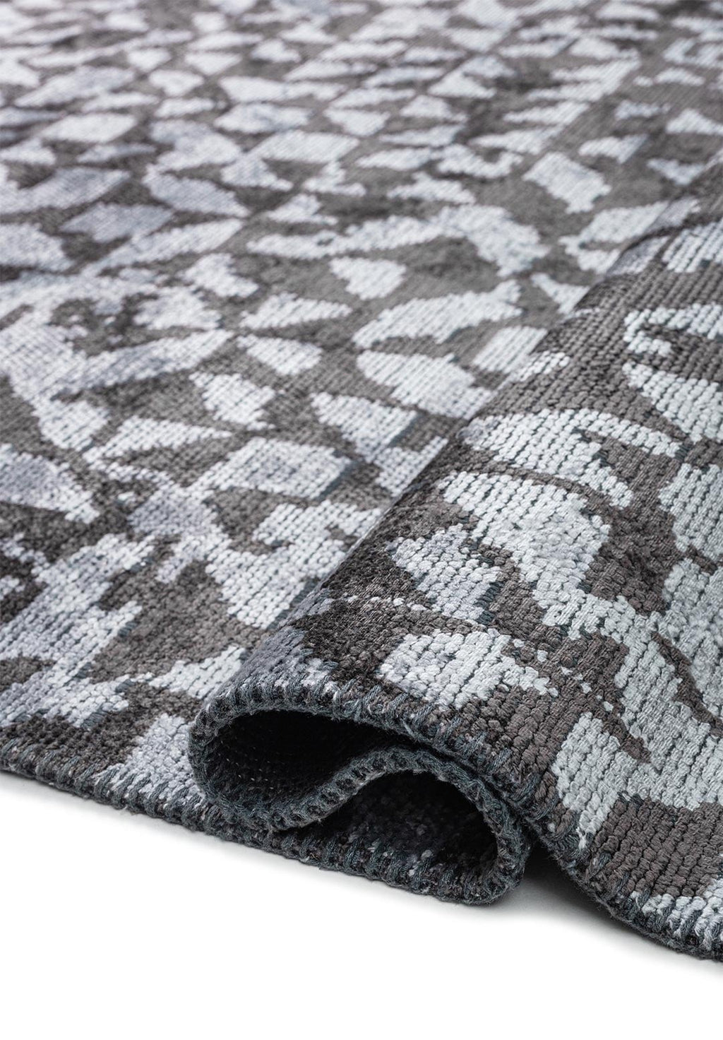 Bologna Charcoal - Ice Blue Rug