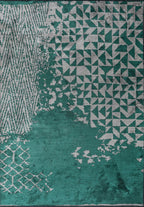 Gulf Dark Green - Grey Rug