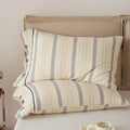 Stripe & Button Pillowcase Set