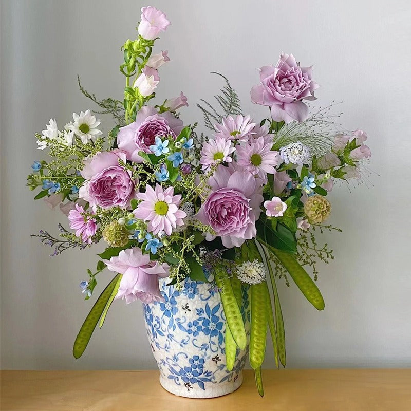 Blue Countryside Ceramic Vase