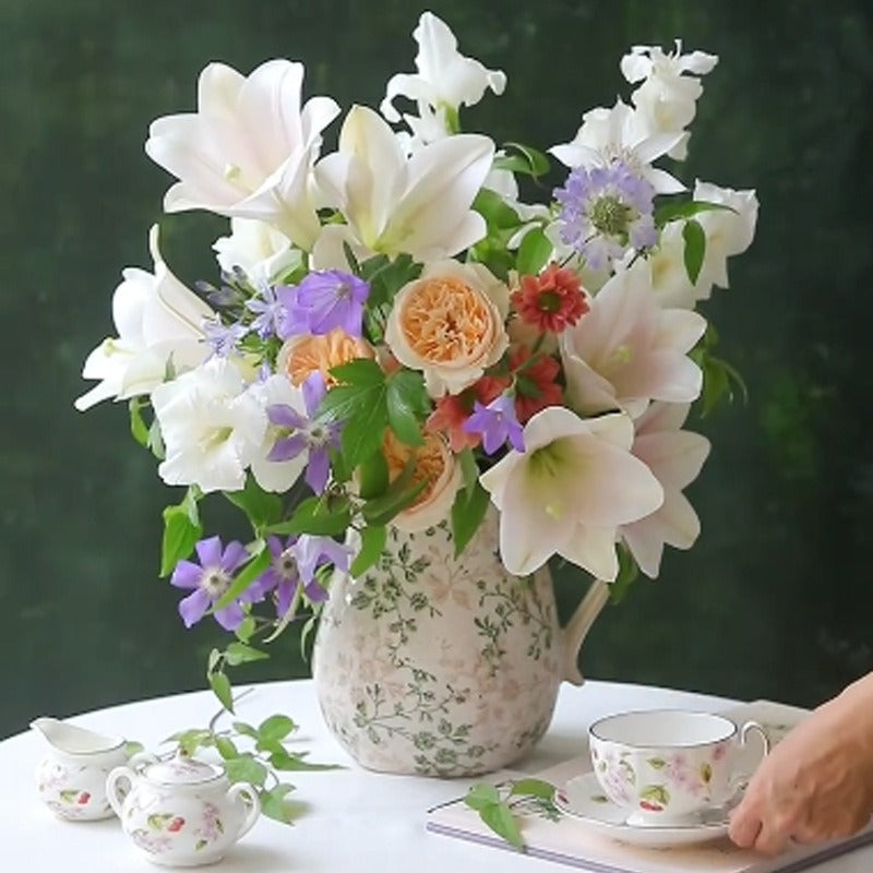 Green Garden Ceramic Vase