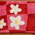 Checkerboard Daisy Bath Mat
