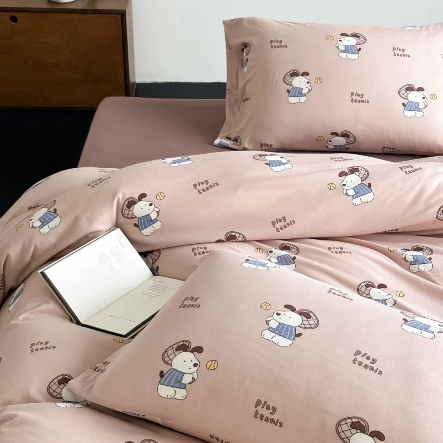 Squirrel & Acorn Dots Bedding Set
