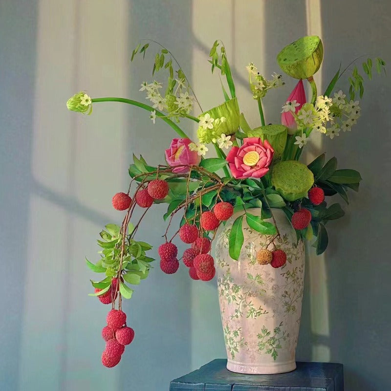 Green Garden Ceramic Vase