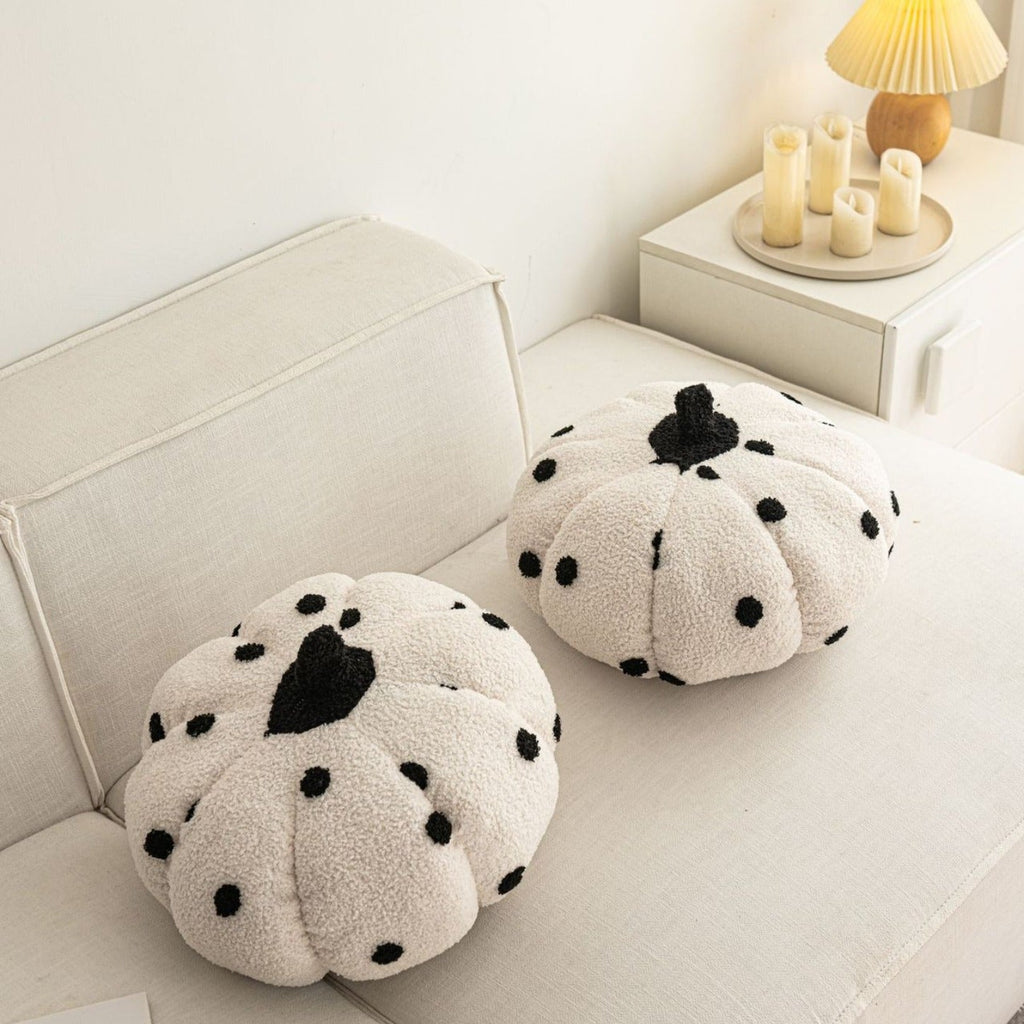 Cottage Pumpkin Dot Pillow