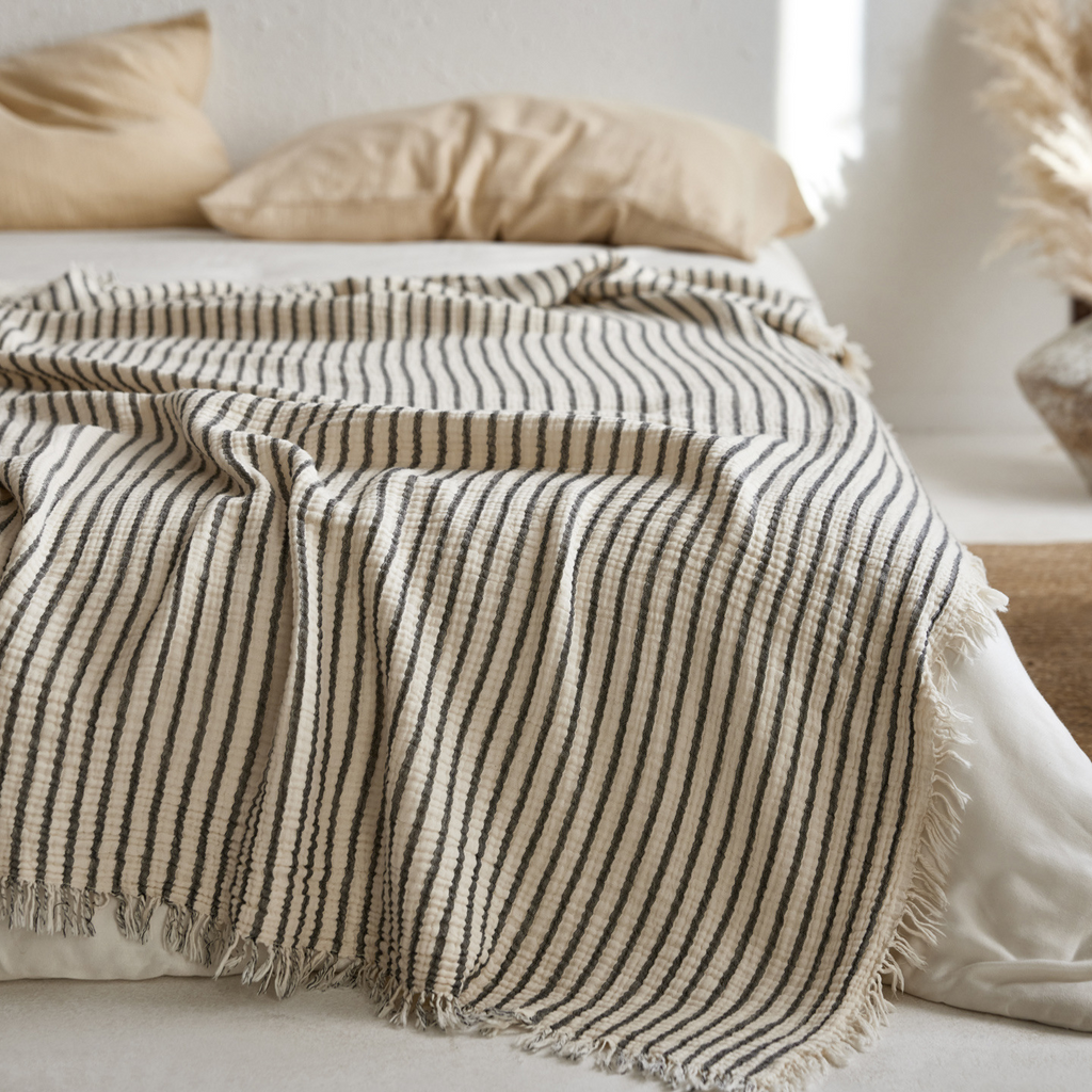 Woven Stripe Throw Blanket