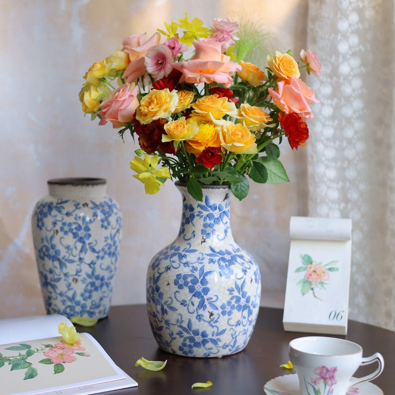Blue Countryside Ceramic Vase