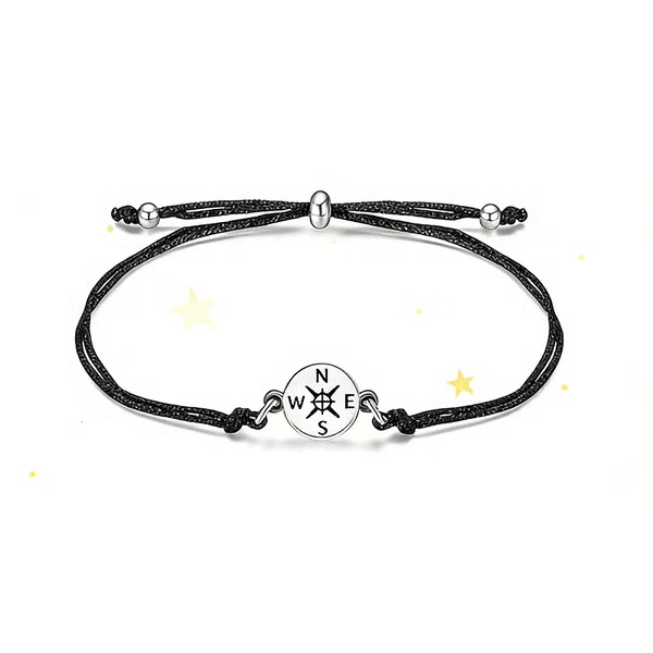 Graduation Compass Bracelet for Class of 2026 – Inspirational Gift for Her Him, High School College 8th Grade Graduate, Stainless Steel with Heartfelt Card & Graduation Cap Box
