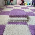 Fluffy Puzzle Tile Set - Lavender Cloud