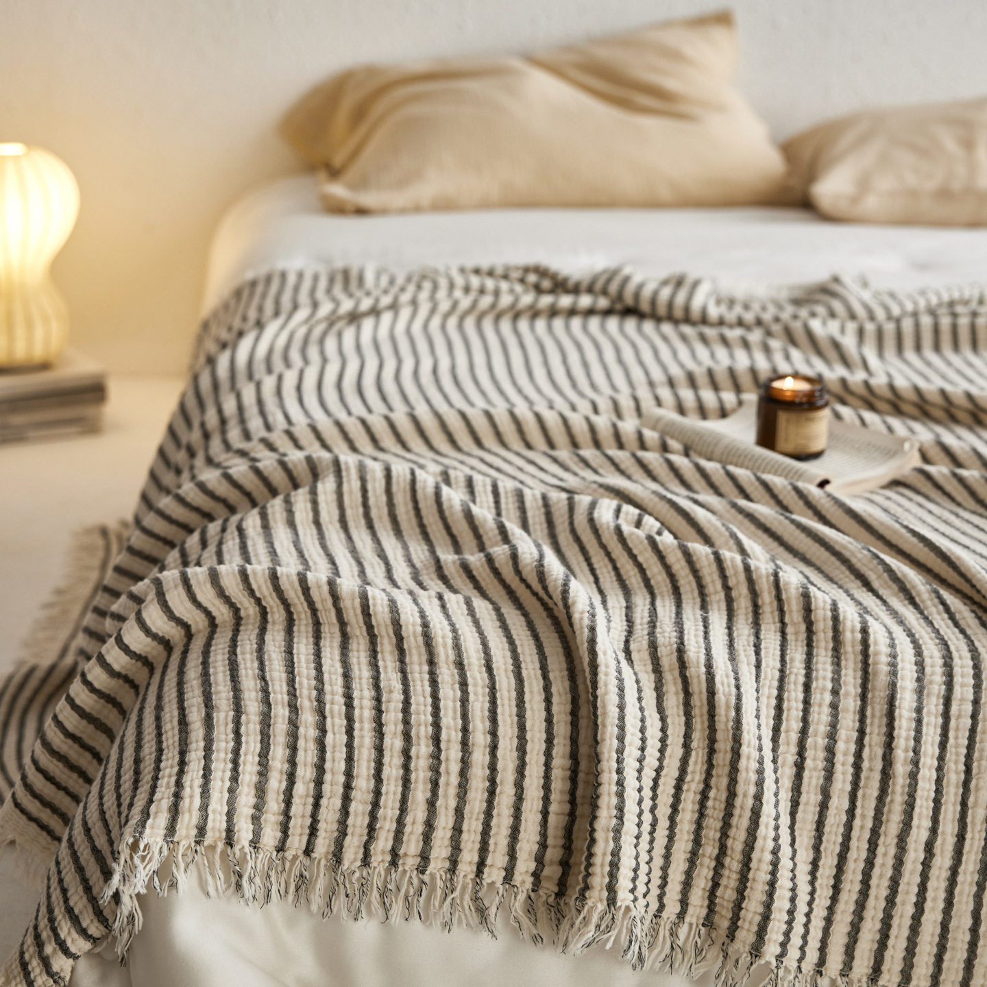 Woven Stripe Throw Blanket