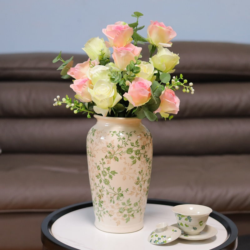 Green Garden Ceramic Vase
