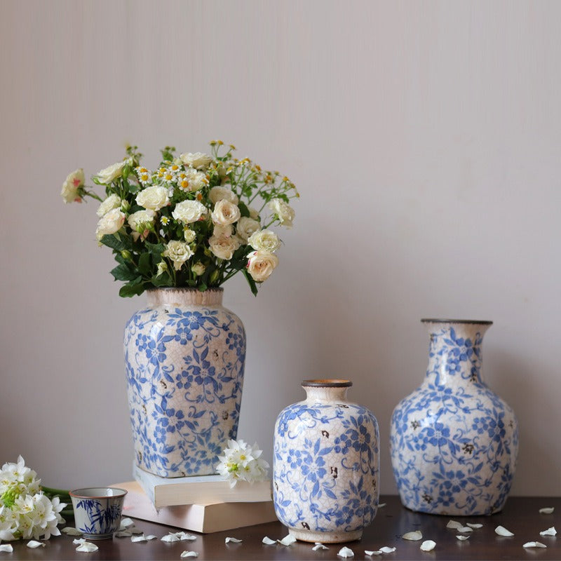 Blue Countryside Ceramic Vase