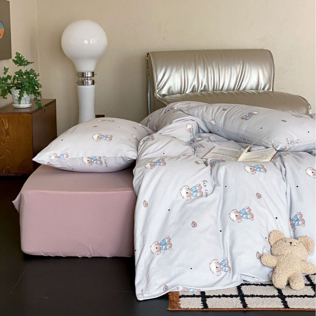 Blue Jacket Pup Bedding Set