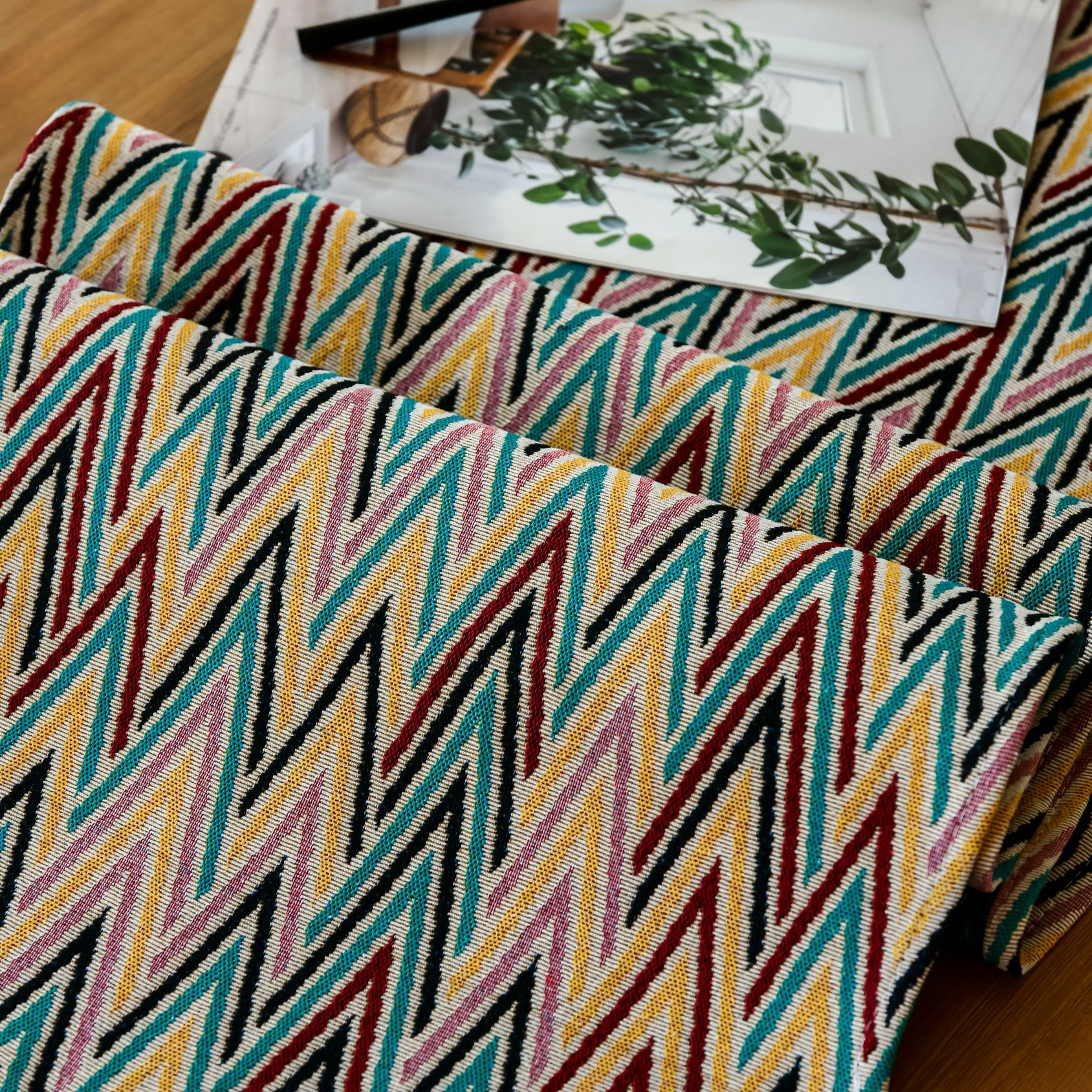 Rainbow Herringbone Table Runner
