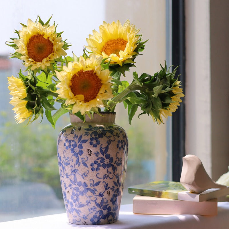 Blue Countryside Ceramic Vase