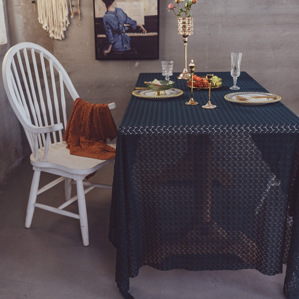 Rustic Ripple Lace Tablecloth
