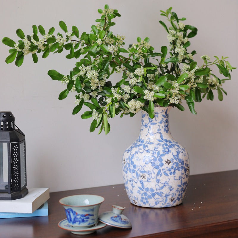 Blue Countryside Ceramic Vase