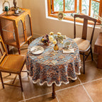 Golden Autumn Round Tablecloth