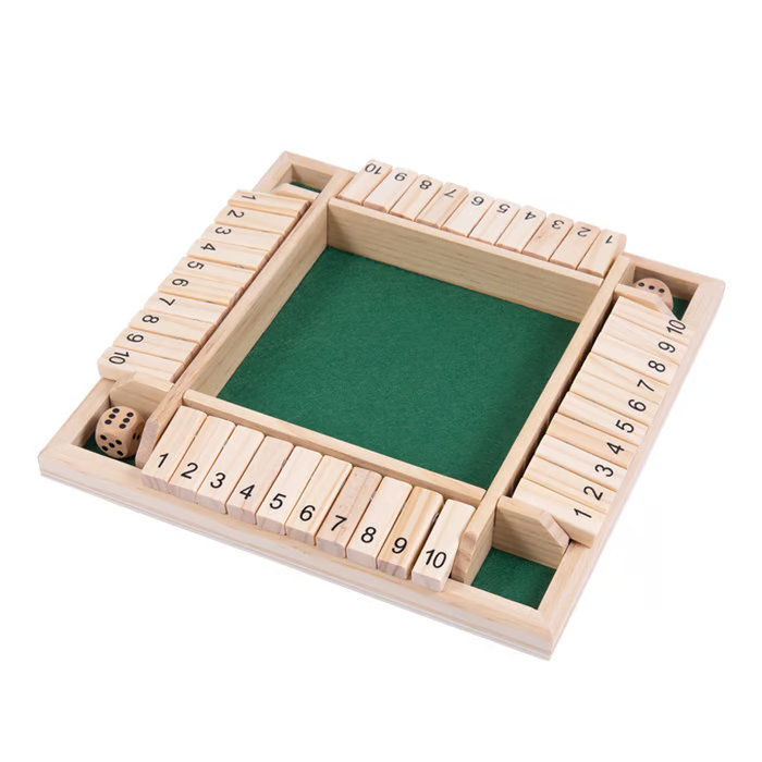 🎅2025 Christmas Hot Sale - SHUT THE BOX-WOODEN DICE BOARD GAME