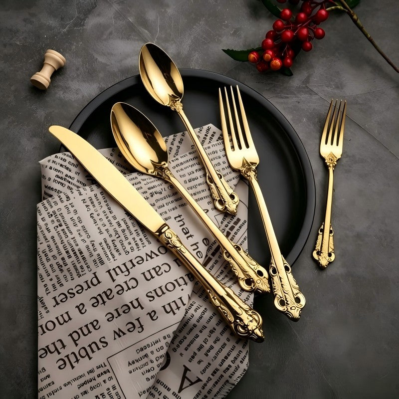 Ducal Gold Forged Stainless Steel Cutlery Set